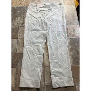 JM Collection White Wide Leg Cropped Pants‎ Size M Short